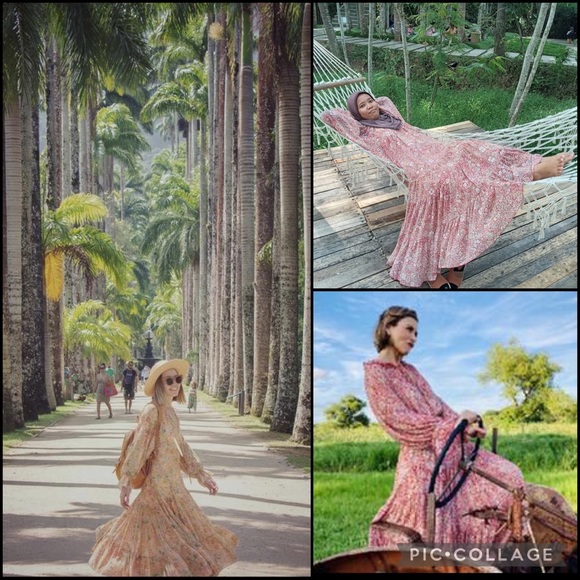 Free People Sheer Floral Tiered Ruffle Midi Dress - Picture 5 of 11